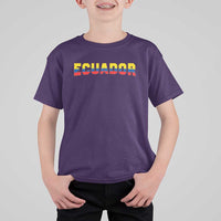 Vintage Ecuador Roots T Shirt For Kid Latin Heritage Pride Gift