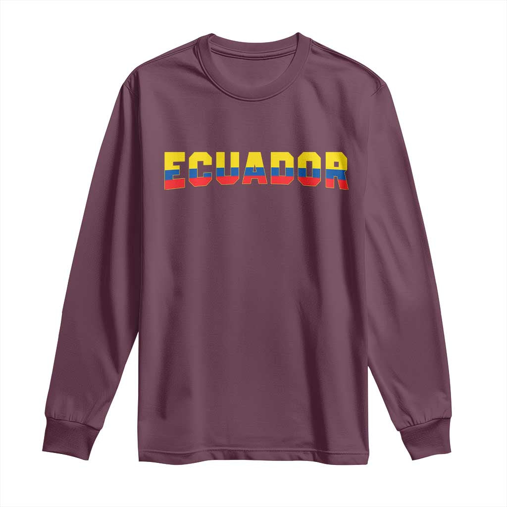 Vintage Ecuador Roots Long Sleeve Shirt Latin Heritage Pride Gift