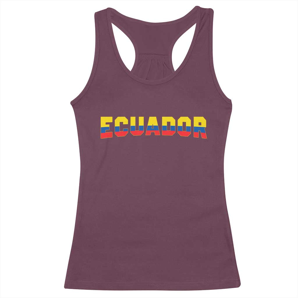 Vintage Ecuador Roots Racerback Tank Top Latin Heritage Pride Gift