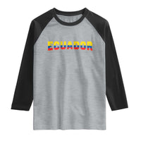 Vintage Ecuador Roots Raglan Shirt Latin Heritage Pride Gift