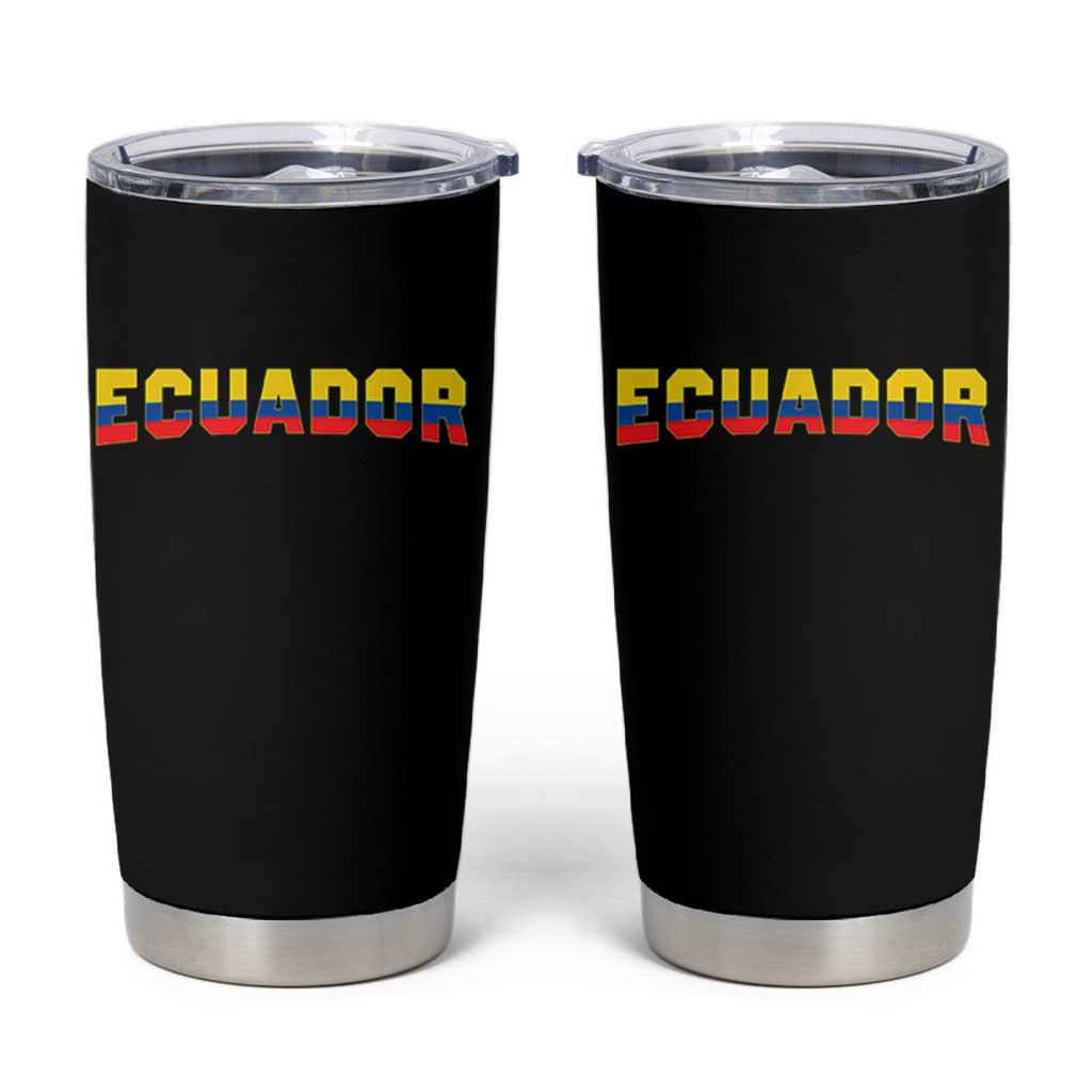 Vintage Ecuador Roots Tumbler Cup Latin Heritage Pride Gift