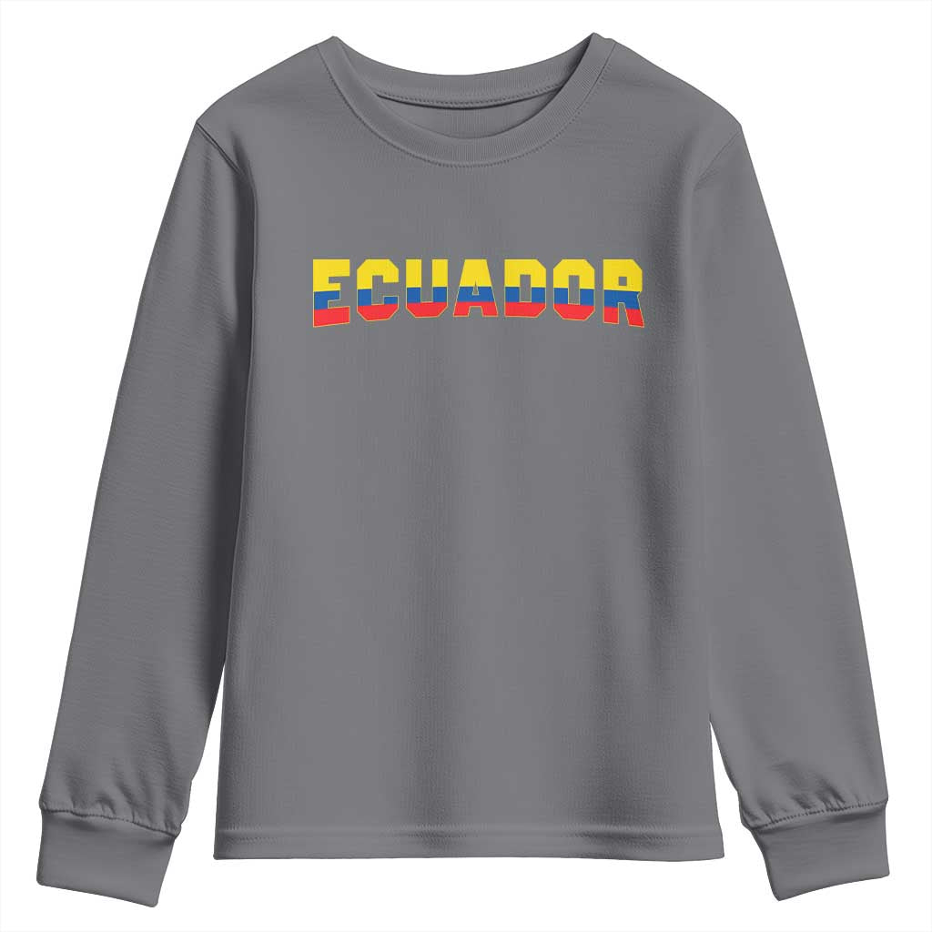 Vintage Ecuador Roots Youth Sweatshirt Latin Heritage Pride Gift