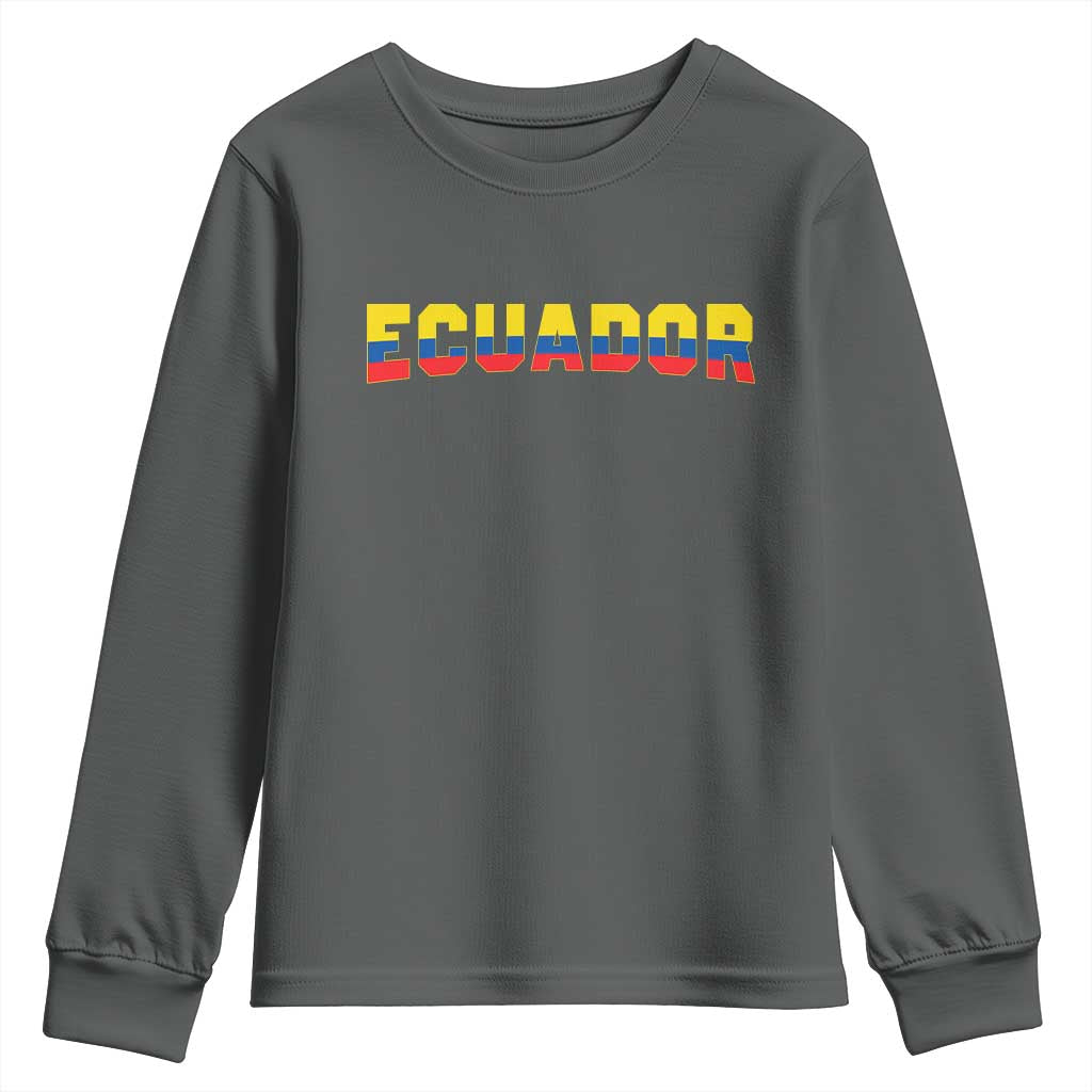 Vintage Ecuador Roots Youth Sweatshirt Latin Heritage Pride Gift