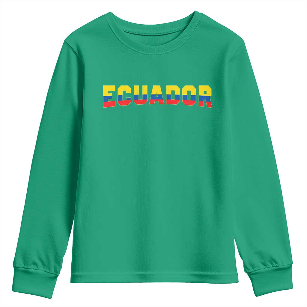 Vintage Ecuador Roots Youth Sweatshirt Latin Heritage Pride Gift
