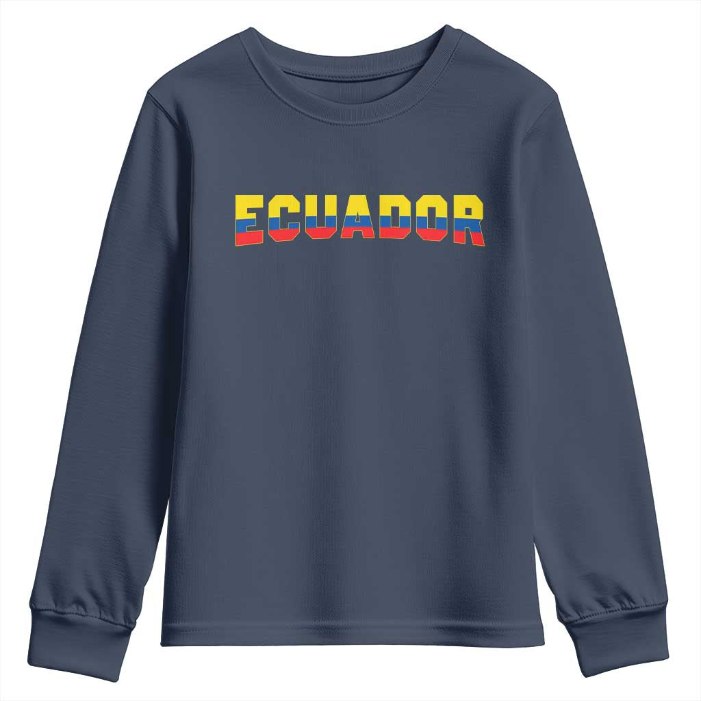 Vintage Ecuador Roots Youth Sweatshirt Latin Heritage Pride Gift