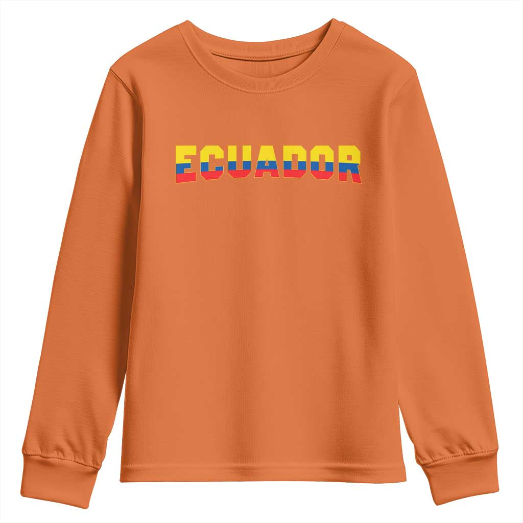 Vintage Ecuador Roots Youth Sweatshirt Latin Heritage Pride Gift