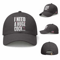 Funny Adult Humor Baseball Cap I Need A Huge Cocktail Drinking Gift