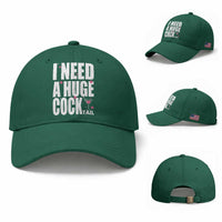 Funny Adult Humor Baseball Cap I Need A Huge Cocktail Drinking Gift