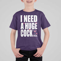 Funny Adult Humor T Shirt For Kid I Need A Huge Cocktail Drinking Gift - Wonder Print Shop