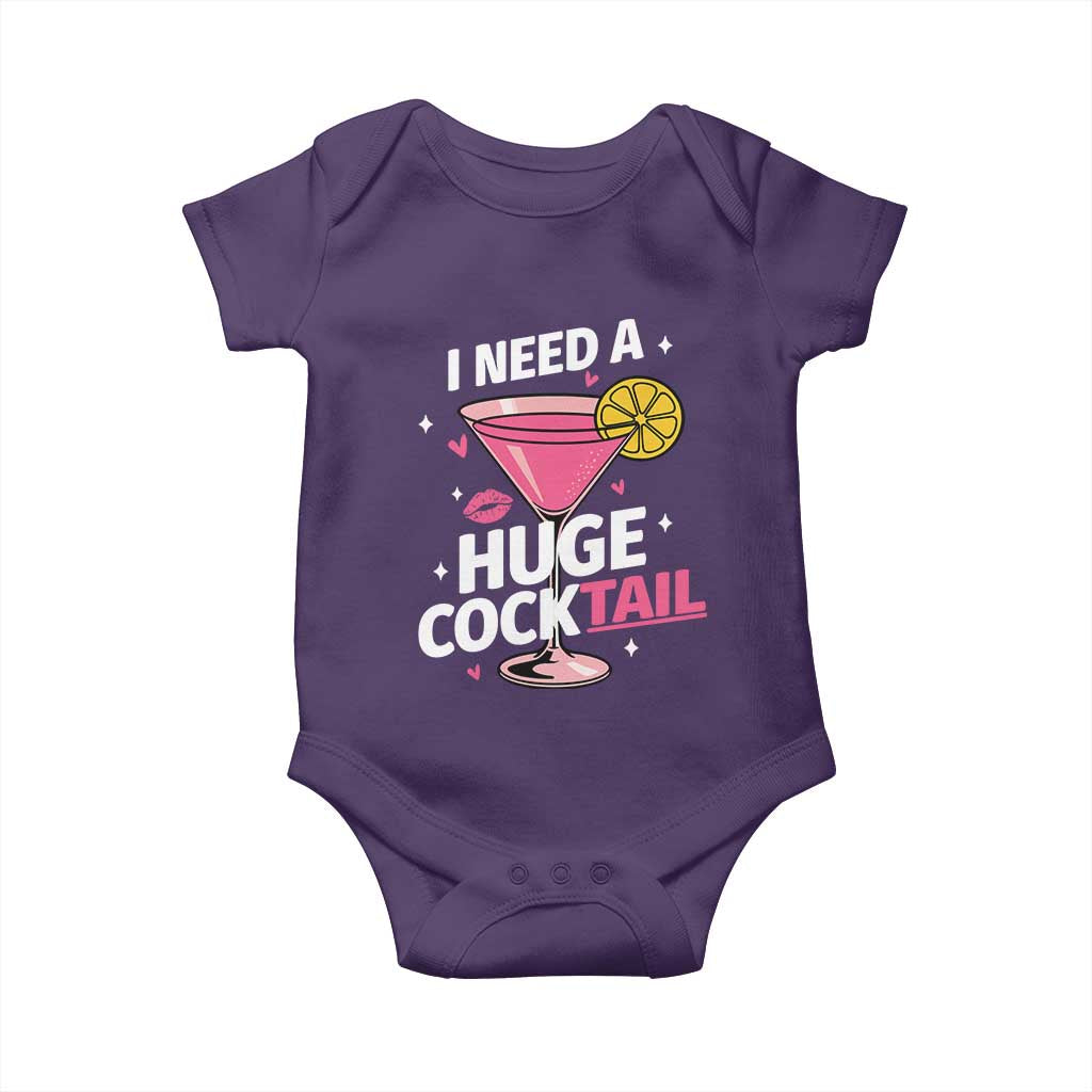 I Need A Huge Cocktail Baby Onesie Funny Adult Humor Drinking Gift - Wonder Print Shop