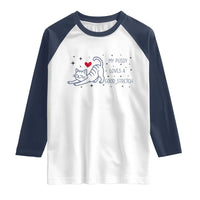 My Pussy Loves A Good Stretch Raglan Shirt Adult Humor Cat Gift - Wonder Print Shop