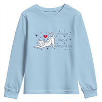 My Pussy Loves A Good Stretch Youth Sweatshirt Adult Humor Cat Gift - Wonder Print Shop