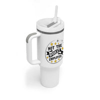 Not The Worst Employee Tumbler With Handle Funny Work Office Quote