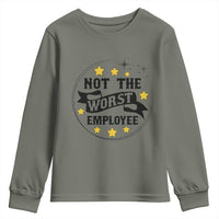 Not The Worst Employee Youth Sweatshirt Funny Work Office Quote - Wonder Print Shop