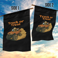 Truck Or Treat Skeleton Racing Garden Flag Funny Halloween Truck Lover - Wonder Print Shop