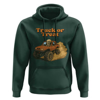 Truck Or Treat Skeleton Racing Hoodie Funny Halloween Truck Lover - Wonder Print Shop