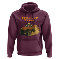 Truck Or Treat Skeleton Racing Hoodie Funny Halloween Truck Lover - Wonder Print Shop