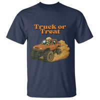 Truck Or Treat Skeleton Racing T Shirt Funny Halloween Truck Lover - Wonder Print Shop
