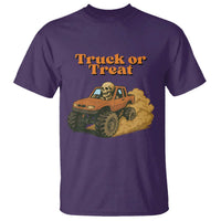Truck Or Treat Skeleton Racing T Shirt Funny Halloween Truck Lover - Wonder Print Shop