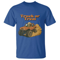 Truck Or Treat Skeleton Racing T Shirt Funny Halloween Truck Lover - Wonder Print Shop