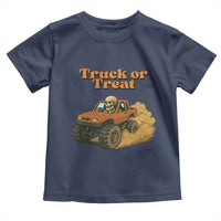 Truck Or Treat Skeleton Racing Toddler T Shirt Funny Halloween Truck Lover - Wonder Print Shop