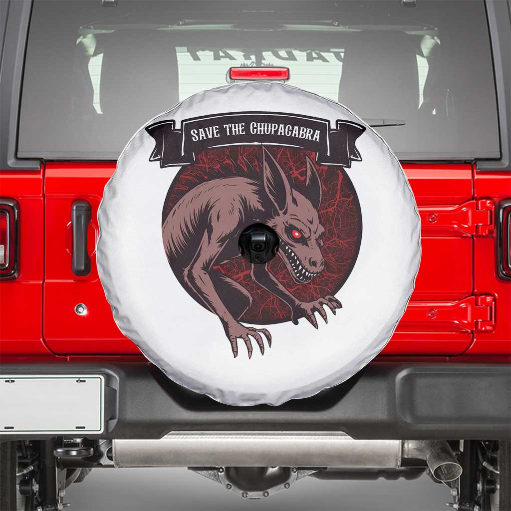 Chupacabra Spare Tire Cover Gothic Horror Save The Cryptid Gift - Wonder Print Shop