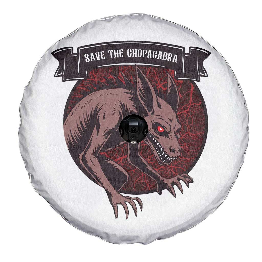 Chupacabra Spare Tire Cover Gothic Horror Save The Cryptid Gift - Wonder Print Shop