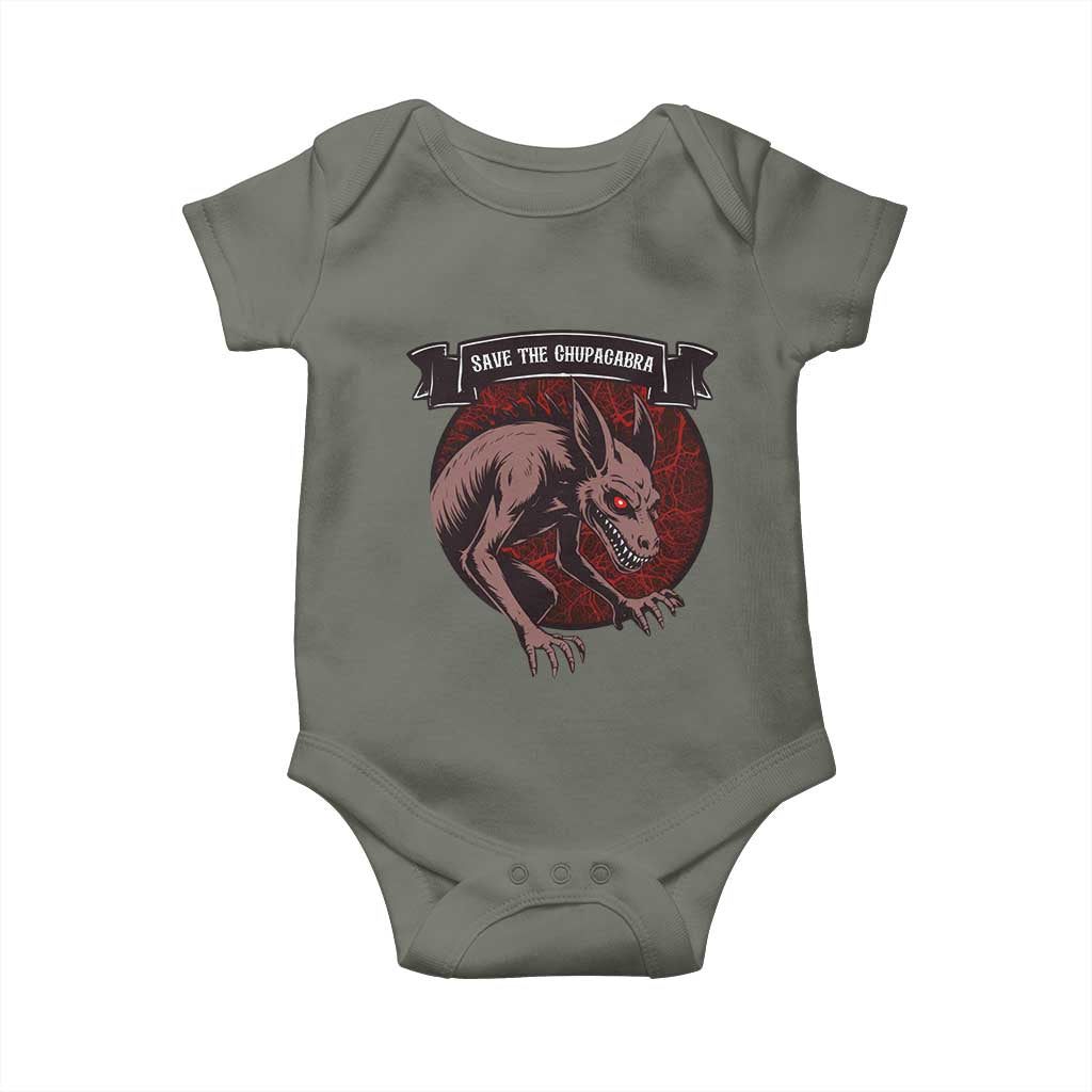 Chupacabra Baby Onesie Gothic Horror Save The Cryptid Gift - Wonder Print Shop
