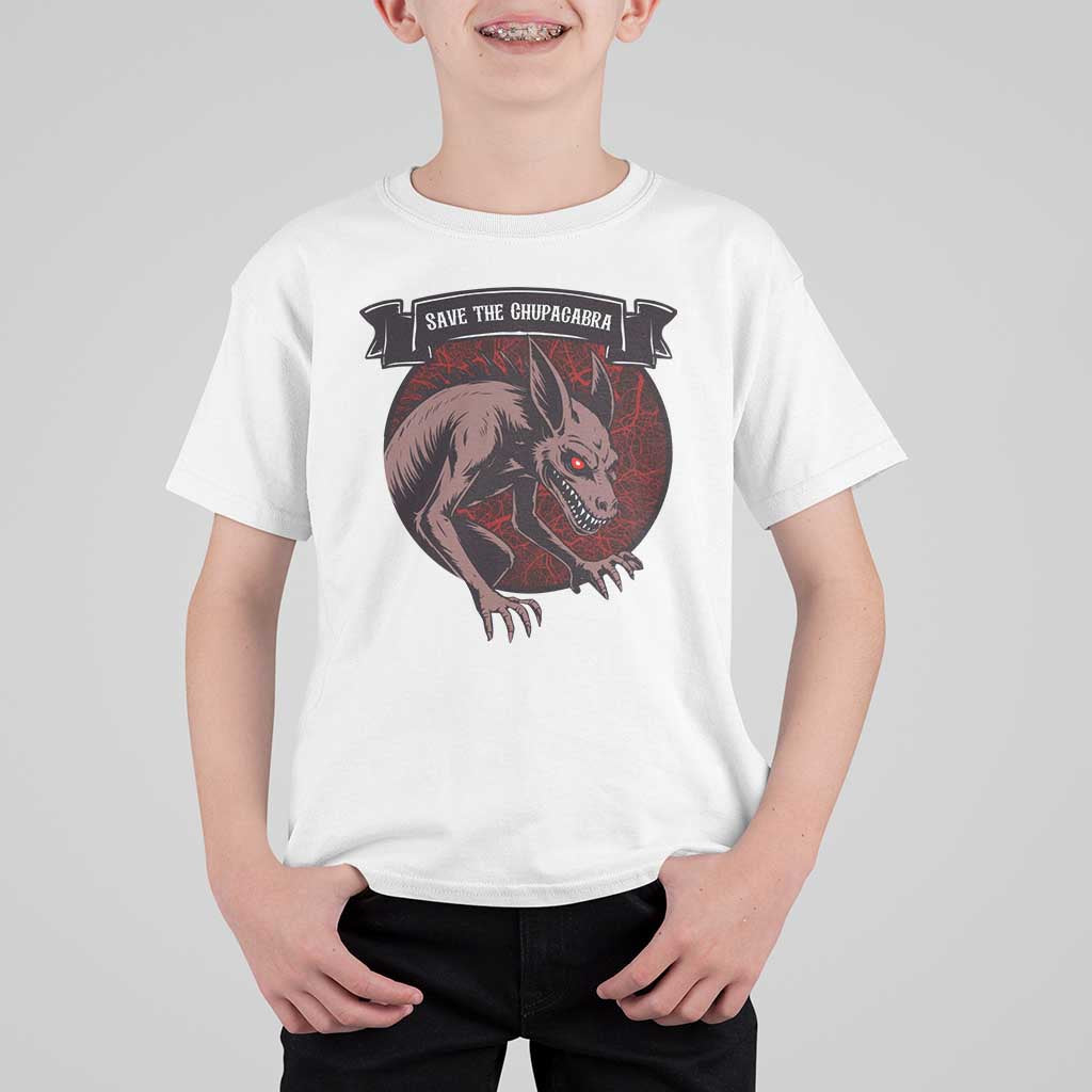 Chupacabra T Shirt For Kid Gothic Horror Save The Cryptid Gift - Wonder Print Shop