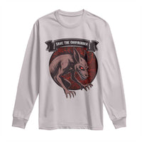 Chupacabra Long Sleeve Shirt Gothic Horror Save The Cryptid Gift - Wonder Print Shop