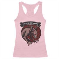Chupacabra Racerback Tank Top Gothic Horror Save The Cryptid Gift - Wonder Print Shop