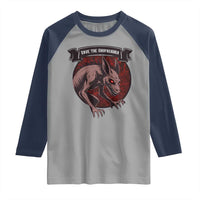 Chupacabra Raglan Shirt Gothic Horror Save The Cryptid Gift - Wonder Print Shop
