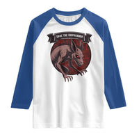 Chupacabra Raglan Shirt Gothic Horror Save The Cryptid Gift - Wonder Print Shop