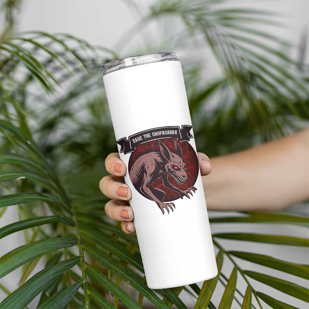 Chupacabra Skinny Tumbler Gothic Horror Save The Cryptid Gift
