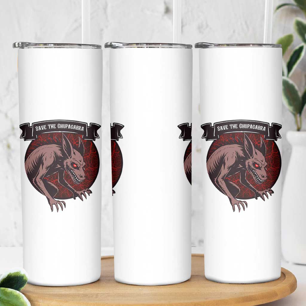 Chupacabra Skinny Tumbler Gothic Horror Save The Cryptid Gift