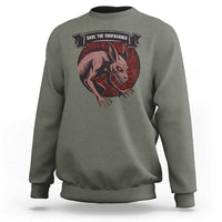Chupacabra Sweatshirt Gothic Horror Save The Cryptid Gift - Wonder Print Shop