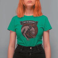 Chupacabra T Shirt For Women Gothic Horror Save The Cryptid Gift - Wonder Print Shop