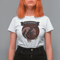 Chupacabra T Shirt For Women Gothic Horror Save The Cryptid Gift - Wonder Print Shop