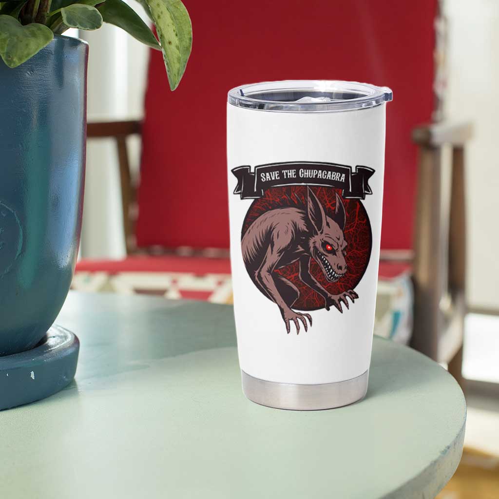 Chupacabra Tumbler Cup Gothic Horror Save The Cryptid Gift