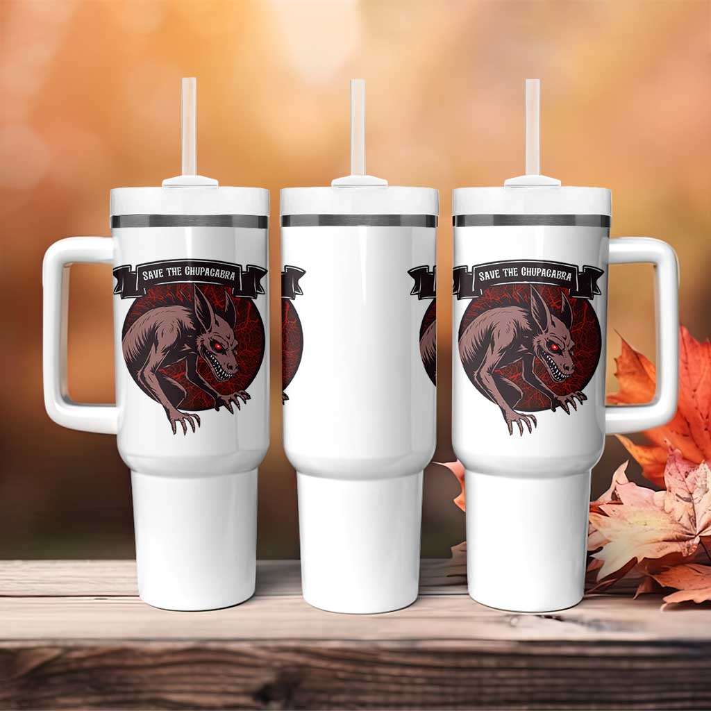 Chupacabra Tumbler With Handle Gothic Horror Save The Cryptid Gift
