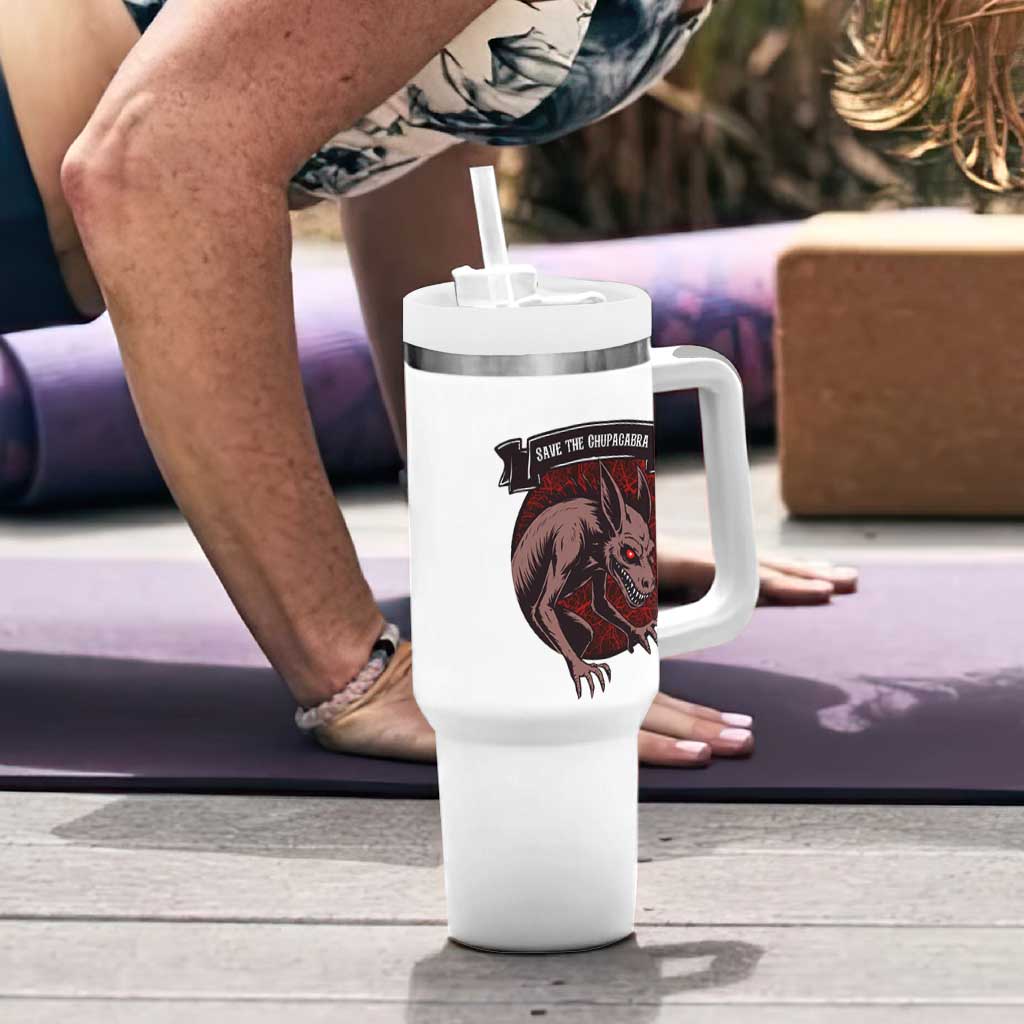 Chupacabra Tumbler With Handle Gothic Horror Save The Cryptid Gift