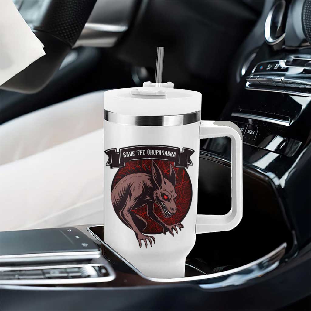 Chupacabra Tumbler With Handle Gothic Horror Save The Cryptid Gift