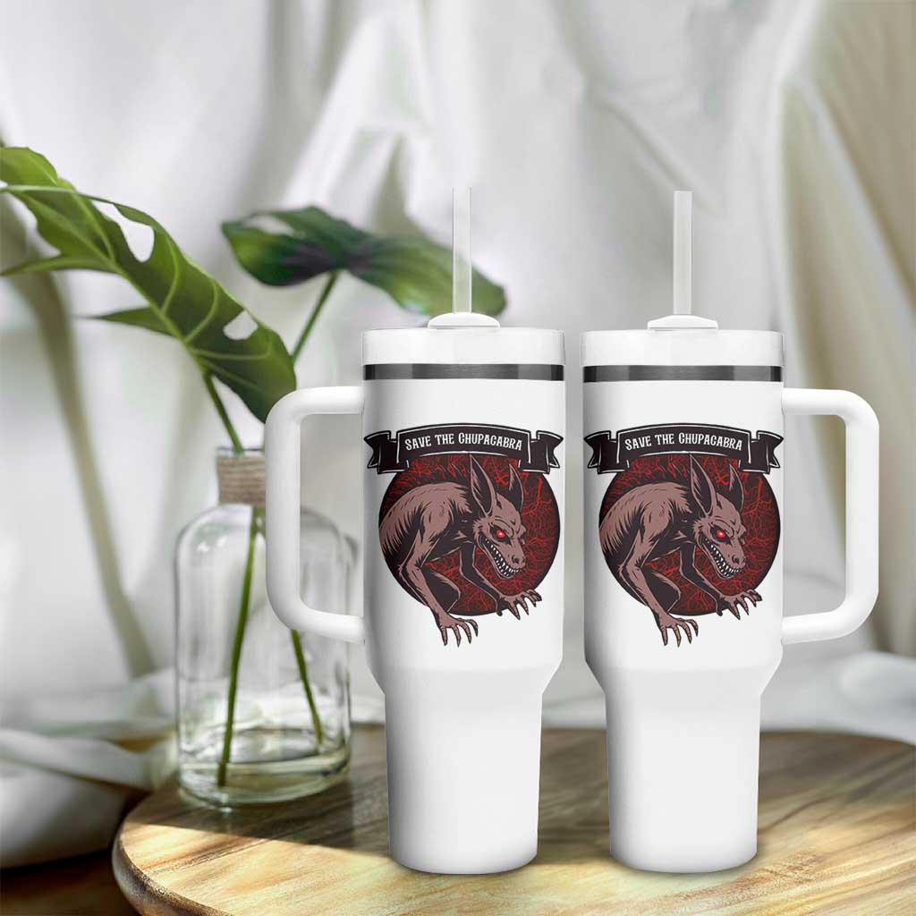Chupacabra Tumbler With Handle Gothic Horror Save The Cryptid Gift