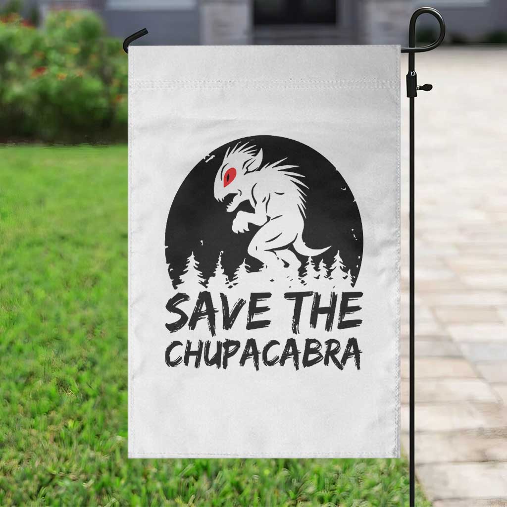 Chupacabra Garden Flag Funny Cryptid Save The Goat Sucker Gift - Wonder Print Shop