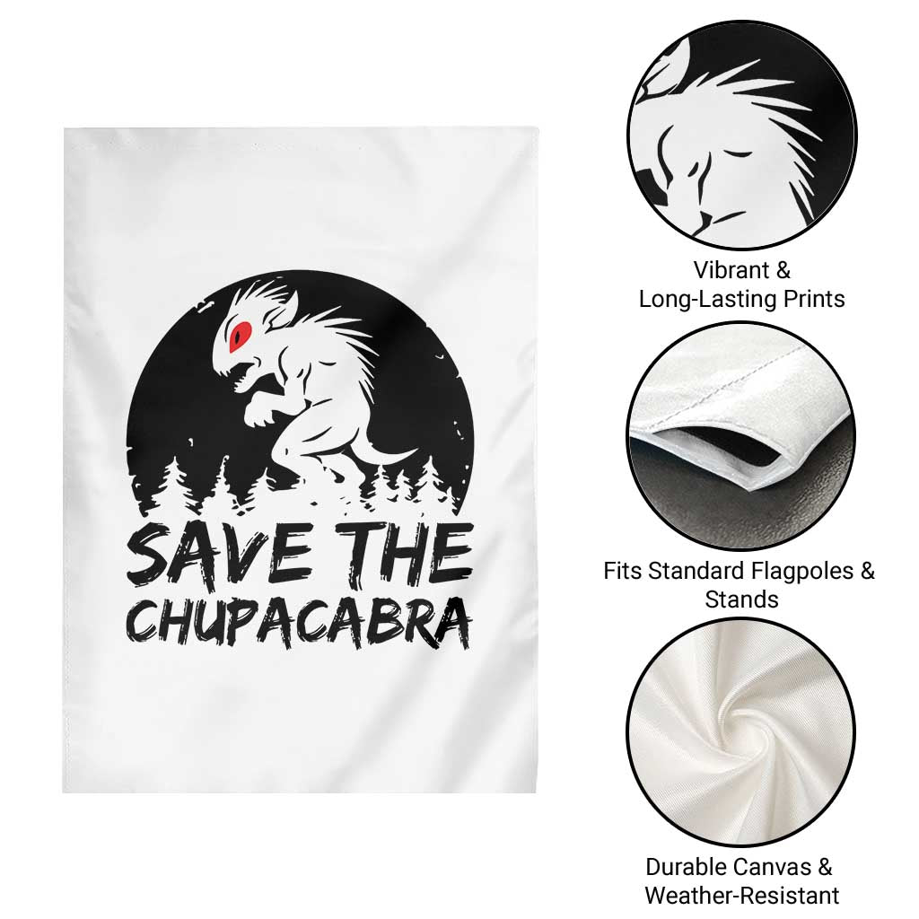 Chupacabra Garden Flag Funny Cryptid Save The Goat Sucker Gift - Wonder Print Shop