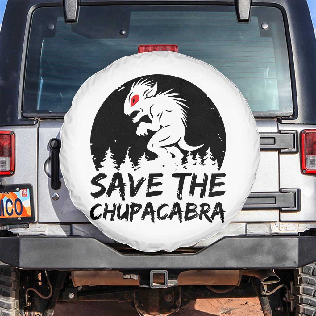 Chupacabra Spare Tire Cover Funny Cryptid Save The Goat Sucker Gift - Wonder Print Shop