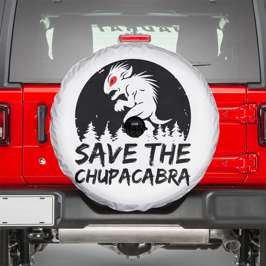 Chupacabra Spare Tire Cover Funny Cryptid Save The Goat Sucker Gift - Wonder Print Shop