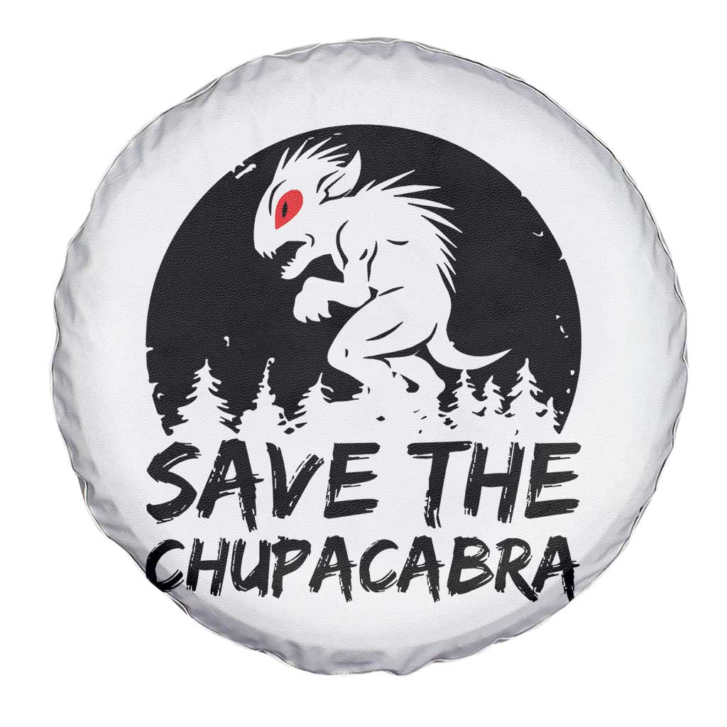 Chupacabra Spare Tire Cover Funny Cryptid Save The Goat Sucker Gift - Wonder Print Shop