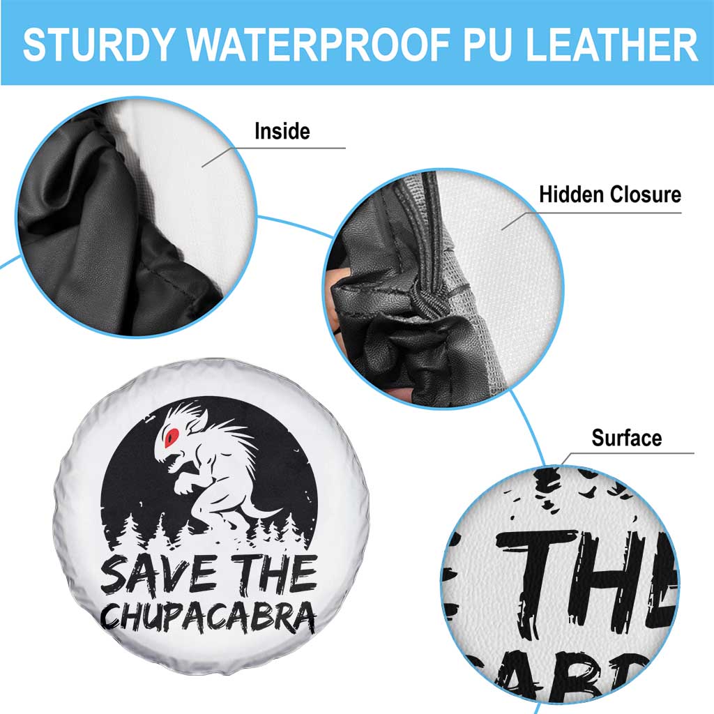 Chupacabra Spare Tire Cover Funny Cryptid Save The Goat Sucker Gift - Wonder Print Shop