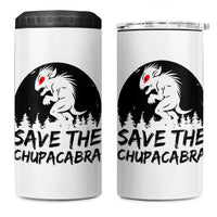 Chupacabra 4 in 1 Can Cooler Tumbler Funny Cryptid Save The Goat Sucker Gift